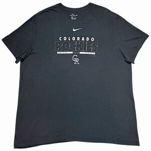 Nike Colorado Rockies Black T-Shirt Mens 2XL The Nike Tee Fan‎ Gear Baseball CO